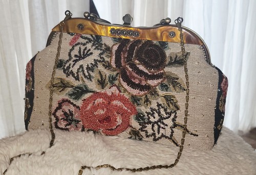 Stunning beaded bag butler - beaded, by